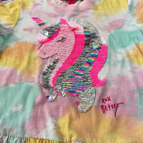 Betsey Johnson girls heart unicorn sequins Tshirt bundle set lot size 6/7 - Picture 4 of 10